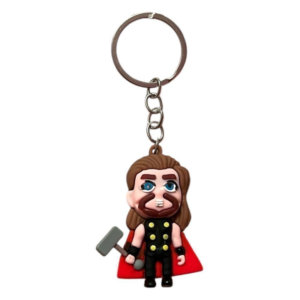 Thor Rubber Silver Keychain